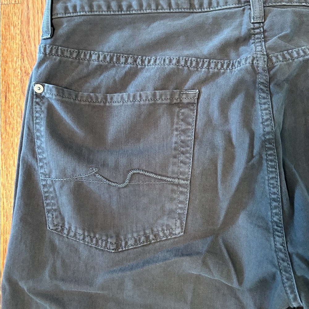 7 for all Mankind Jeans, Grey, 5-Pocket Style, Straight-Leg Jeans, 36 X 34 - Picture 10 of 12